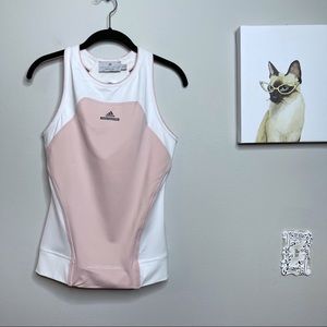 Adidas Stella McCartney Pink & White Open Back Top Size Medium